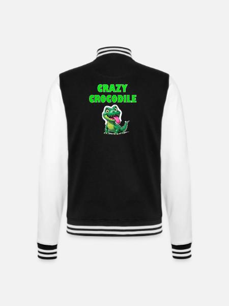 Crazy Crocodile - College Sweat Jacket - black/white