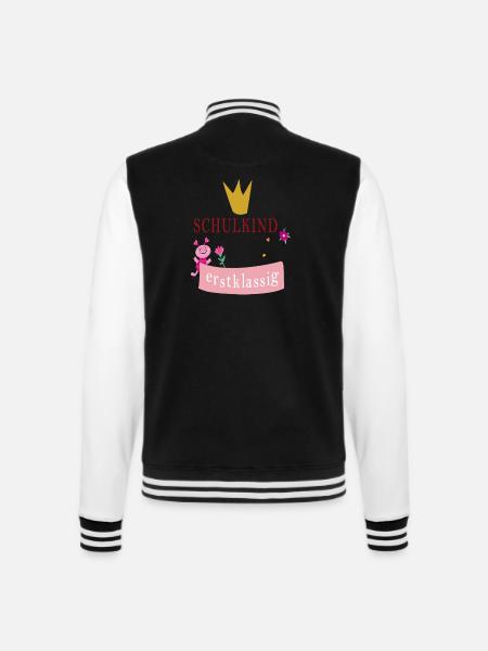 Schulkind erstklassig - College-Sweatjacke - Schwarz/Weiß