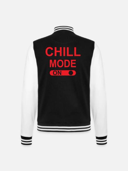 Chill mode ON - Veste Teddy - noir/blanc