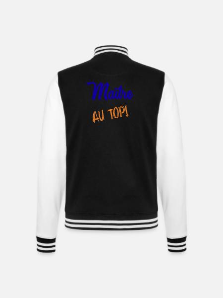 MAITRE - Veste Teddy - noir/blanc