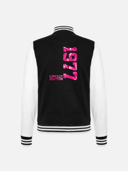 49. GEBURTSTAG PINK LIMITED EDITION 1977 - College-Sweatjacke - Schwarz/Weiß