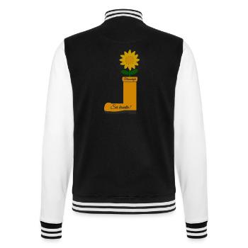 Flower Boots - College Sweat Jacket - black/white - Back - Marisol (170cm)