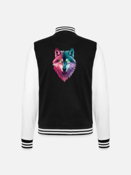 Loup - Veste Teddy - noir/blanc