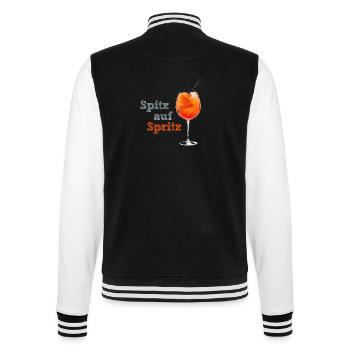 Mit Stil und Schelle in die Hitzewelle - College-Sweatjacke - Schwarz/Weiß - Hinten - Marisol (170cm)