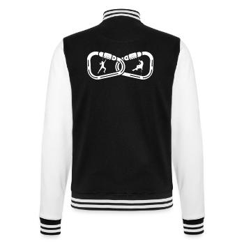 Klettern Kletterer Bergsteiger Bouldern - College-Sweatjacke - Schwarz/Weiß - Hinten - Marisol (170cm)