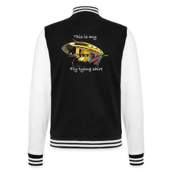 Das ist mein Fliegenbindehemd Ghost Fly No1 - College-Sweatjacke - Schwarz/Weiß - Hinten - Marisol (170cm)