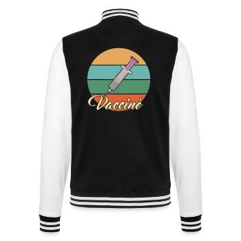 Geimpft - College-Sweatjacke - Schwarz/Weiß - Hinten - Marisol (170cm)