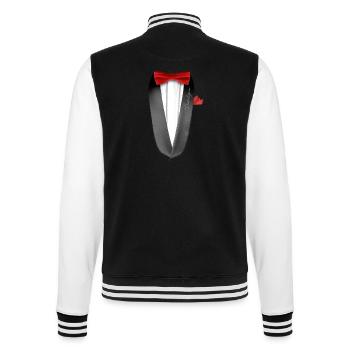 JGA Bräutigam - College-Sweatjacke - Schwarz/Weiß - Hinten - Marisol (170cm)