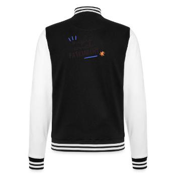 Bringing Down the Patriarchy - College-Sweatjacke - Schwarz/Weiß - Hinten - Marisol (170cm)
