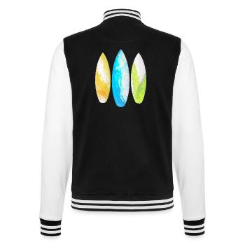 Vamos a la playa. - College-Sweatjacke - Schwarz/Weiß - Hinten - Marisol (170cm)
