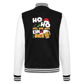 Ho Ho Hol Mir Mal Ein Bier - College-Sweatjacke - Schwarz/Weiß - Hinten - Marisol (170cm)