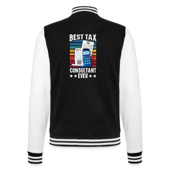 Bester Steuerberater aller Zeiten CPA Buchhalter S - College-Sweatjacke - Schwarz/Weiß - Hinten - Marisol (170cm)