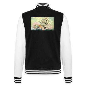 Entenwrack - College-Sweatjacke - Schwarz/Weiß - Hinten - Marisol (170cm)