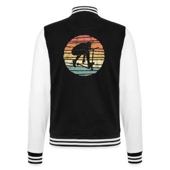 Scooter Tricks E-Roller Vintage Stunt Scooter - College-Sweatjacke - Schwarz/Weiß - Hinten - Marisol (170cm)