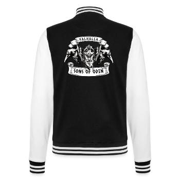 Valhalla Odin Wikinger - College-Sweatjacke - Schwarz/Weiß - Hinten - Marisol (170cm)