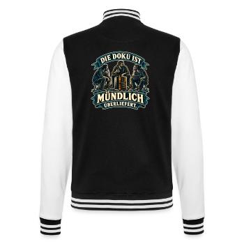 Mündliche IT-Doku - College-Sweatjacke - Schwarz/Weiß - Hinten - Marisol (170cm)