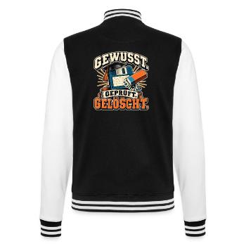Gewusst, geprüft, gelöscht - College-Sweatjacke - Schwarz/Weiß - Hinten - Marisol (170cm)