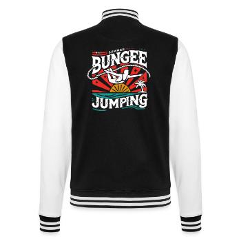  Bungee Jumper Geschenkidee, Bungy Jumps, Bungee - College-Sweatjacke - Schwarz/Weiß - Hinten - Marisol (170cm)