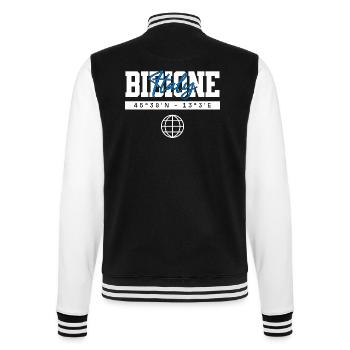 Bibione Italien Koordinaten Reise Souvenir - College-Sweatjacke - Schwarz/Weiß - Hinten - Marisol (170cm)