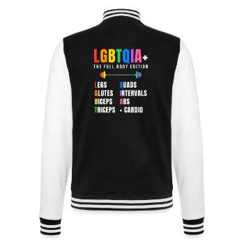 LGBTQIA+ The Full Body Edition - College-Sweatjacke - Schwarz/Weiß - Hinten - Marisol (170cm)