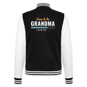 Ankündigung zur baldigen Großmutter-Ladeankündigung - College-Sweatjacke - Schwarz/Weiß - Hinten - Marisol (170cm)