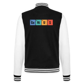 Genialer Periodensystem-Elementewissenschafts-Nerd - College-Sweatjacke - Schwarz/Weiß - Hinten - Marisol (170cm)