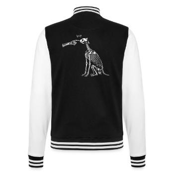 Boop Skelett Katze Halloween Gothic Spooky Cozy - College-Sweatjacke - Schwarz/Weiß - Hinten - Marisol (170cm)