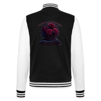 Dark Romance Bookish Merch - Spicy Villain - College-Sweatjacke - Schwarz/Weiß - Hinten - Marisol (170cm)