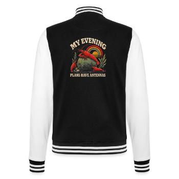 Garnelen Aquarium Retro Regenbogen - College-Sweatjacke - Schwarz/Weiß - Hinten - Marisol (170cm)