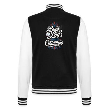 Lesetagebuch – My Book Log Exposes Optimism - College-Sweatjacke - Schwarz/Weiß - Hinten - Marisol (170cm)