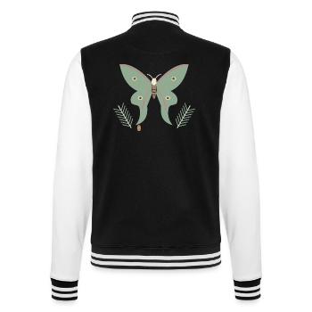 Spanischer Mondmotte und Kiefer - College-Sweatjacke - Schwarz/Weiß - Hinten - Marisol (170cm)
