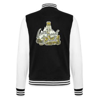 Feiertagshumor Nussknacker lässt Kerl Gold knacken - College-Sweatjacke - Schwarz/Weiß - Hinten - Marisol (170cm)