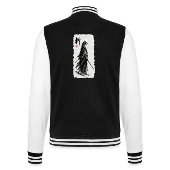 Samurai Katzensamurai  - College-Sweatjacke - Schwarz/Weiß - Hinten - Marisol (170cm)