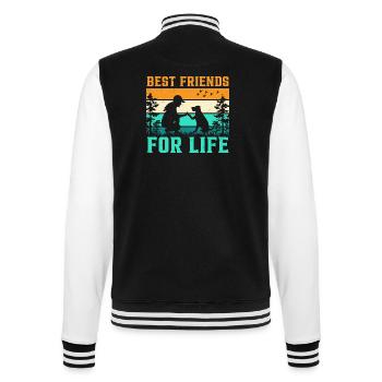 Beste Freunde Fürs Leben Hund - College-Sweatjacke - Schwarz/Weiß - Hinten - Marisol (170cm)