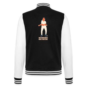 Mein Wohnzimmer meine Tanzfläche – Tanz Humor - College-Sweatjacke - Schwarz/Weiß - Hinten - Marisol (170cm)