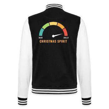 Weihnachtsgeist-Anzeige Bah bis Jolly - College-Sweatjacke - Schwarz/Weiß - Hinten - Marisol (170cm)