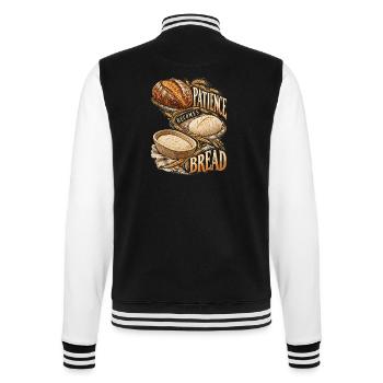 Sauerteig Bäcker Backen Patience Becomes Bread - College-Sweatjacke - Schwarz/Weiß - Hinten - Marisol (170cm)