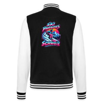 Ski Paradise Schweiz - College-Sweatjacke - Schwarz/Weiß - Hinten - Marisol (170cm)