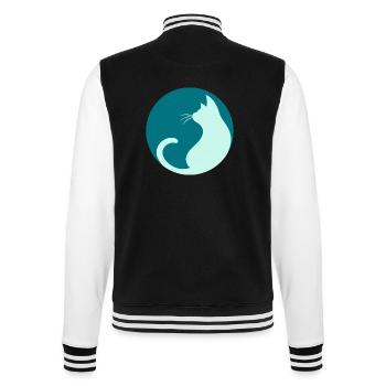 Katze - College-Sweatjacke - Schwarz/Weiß - Hinten - Marisol (170cm)