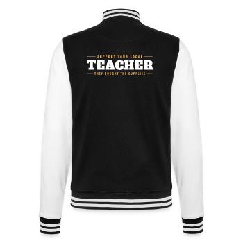 Unterstützen Sie Ihre örtlichen Lehrer gekaufte Materialien - College-Sweatjacke - Schwarz/Weiß - Hinten - Marisol (170cm)