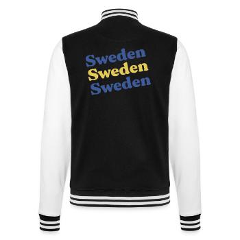 Schweden Geschenkidee - College-Sweatjacke - Schwarz/Weiß - Hinten - Marisol (170cm)