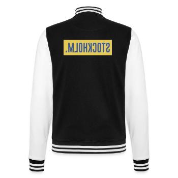 Schweden Stockholm Geschenkidee  - College-Sweatjacke - Schwarz/Weiß - Hinten - Marisol (170cm)