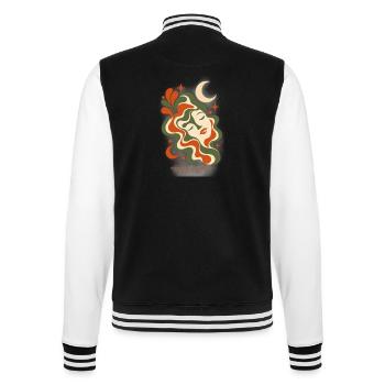 Generierter Traum – Ein Traum, der aus Liebe geboren wurde. - College-Sweatjacke - Schwarz/Weiß - Hinten - Marisol (170cm)