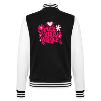 Saugenhaftes Pink - College-Sweatjacke - Schwarz/Weiß - Hinten - Marisol (170cm)