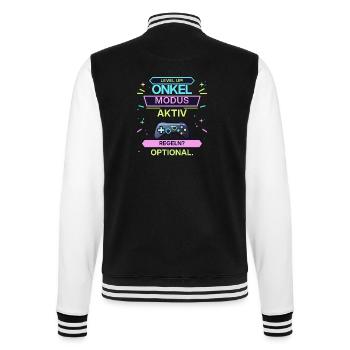 Onkel Modus Aktiv Neon Gaming - College-Sweatjacke - Schwarz/Weiß - Hinten - Marisol (170cm)