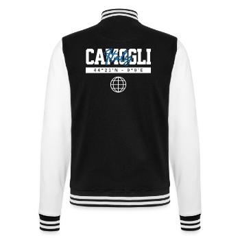 Camogli Italien Koordinaten Reise Souvenir - College-Sweatjacke - Schwarz/Weiß - Hinten - Marisol (170cm)
