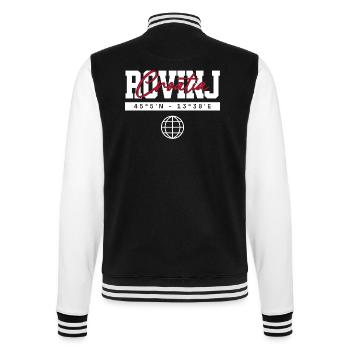 Rovinj Kroatien Koordinaten Reise Souvenir - College-Sweatjacke - Schwarz/Weiß - Hinten - Marisol (170cm)