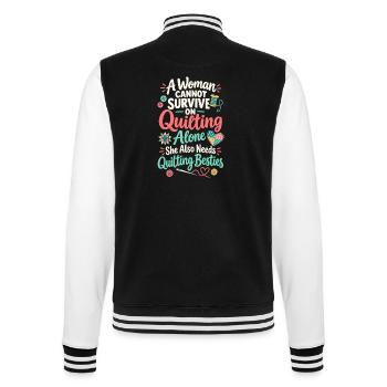 Quilt-Besties Nähen - College-Sweatjacke - Schwarz/Weiß - Hinten - Marisol (170cm)