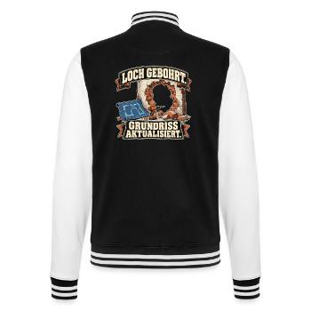 Loch gebohrt Grundriss aktualisiert - College-Sweatjacke - Schwarz/Weiß - Hinten - Marisol (170cm)