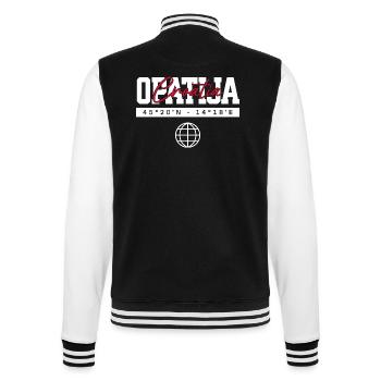 Opatija Kroatien Koordinaten Reise Souvenir - College-Sweatjacke - Schwarz/Weiß - Hinten - Marisol (170cm)